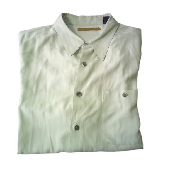 Men's Axis Silk Button UP Tropical Shirt, Size XXL Big & Tall Shirt - Picture 2 of 8